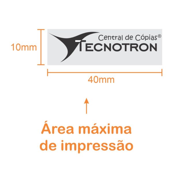 Carimbo manual base de madeira com cabo 10x40mm - Image 2